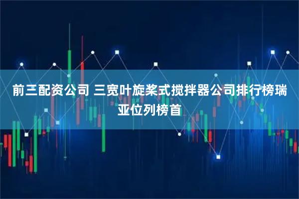 前三配资公司 三宽叶旋桨式搅拌器公司排行榜瑞亚位列榜首